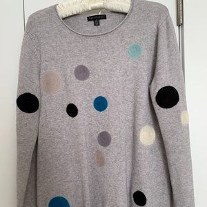 Parkhurst Grey with Geometric Circle Hi Low Sweate